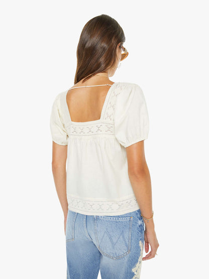Mother Denim The Memory Lane Puff Sleeve Early Bird