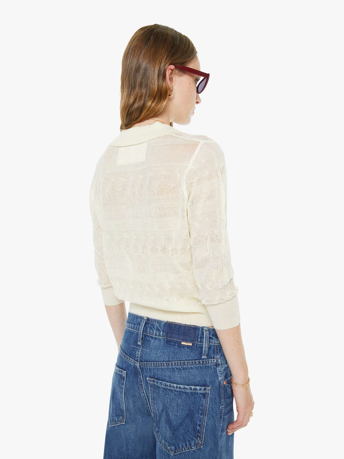 Mother Denim The Crop Raquette Drop Shot