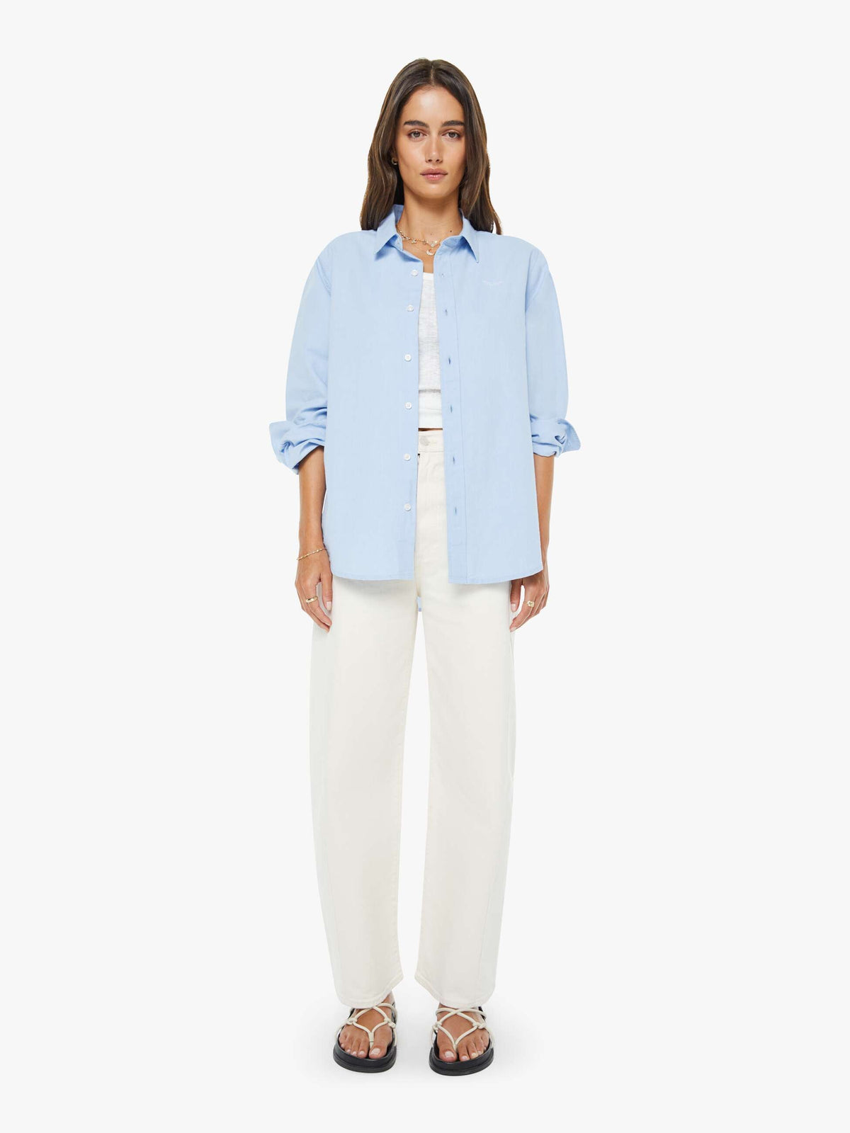 Mother Denim The Whole Lot Zip Twist Fray Totally Innocent