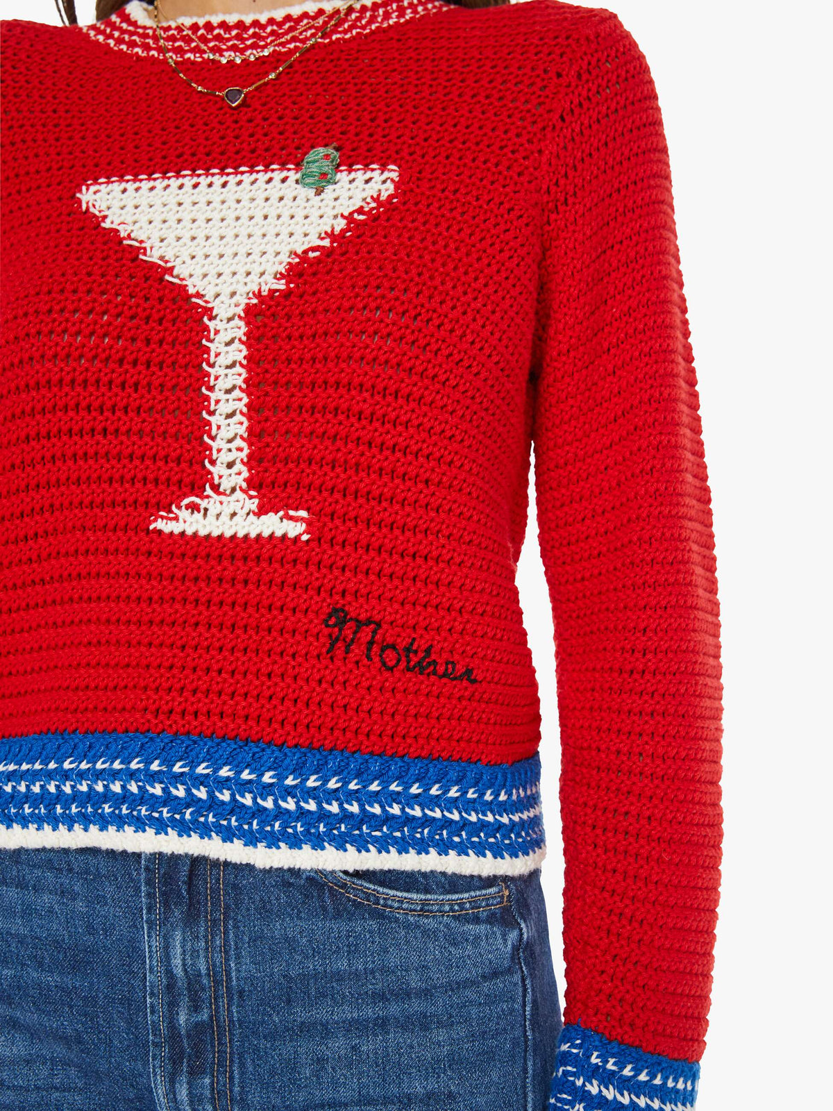 Mother Denim The Mini Pullover Bottoms Up