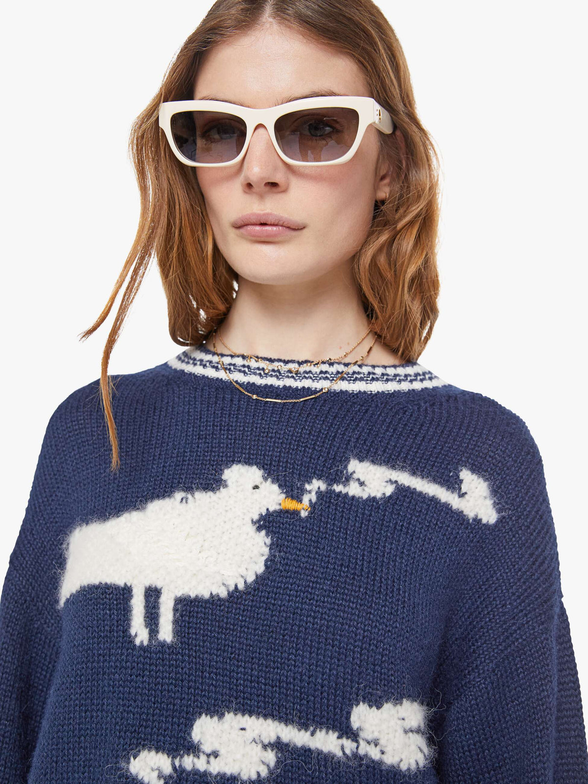 Mother Denim The Oversized Jumper Blue (Navy)