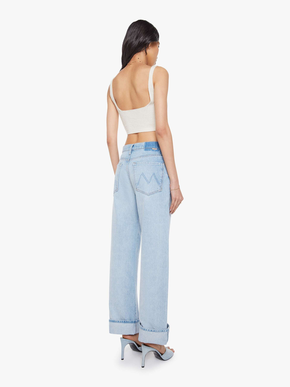 Mother Denim The Crop Jumper Blurred Lines