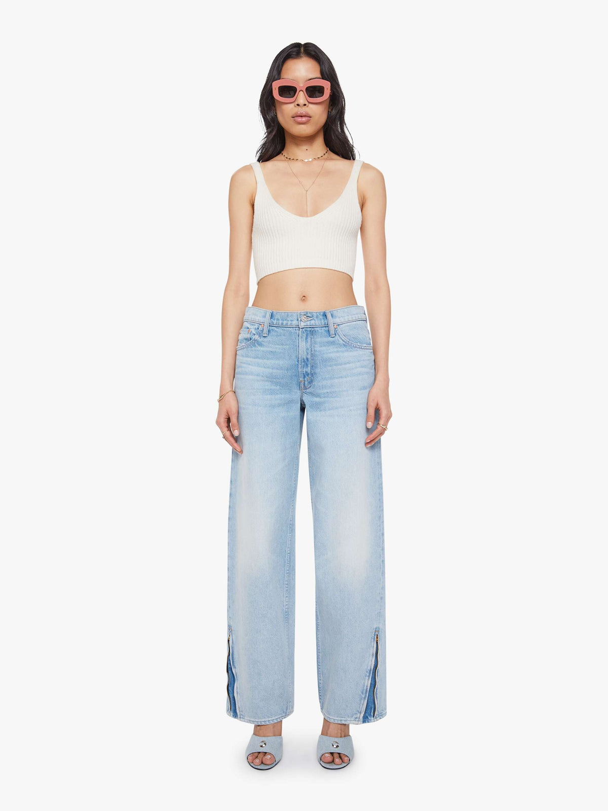 Mother Denim The Zip Raquette Cardigan Fluff Back