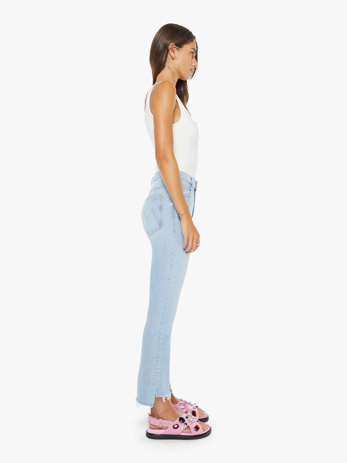 Mother Denim The Crop Pullover Dusk To Dawn