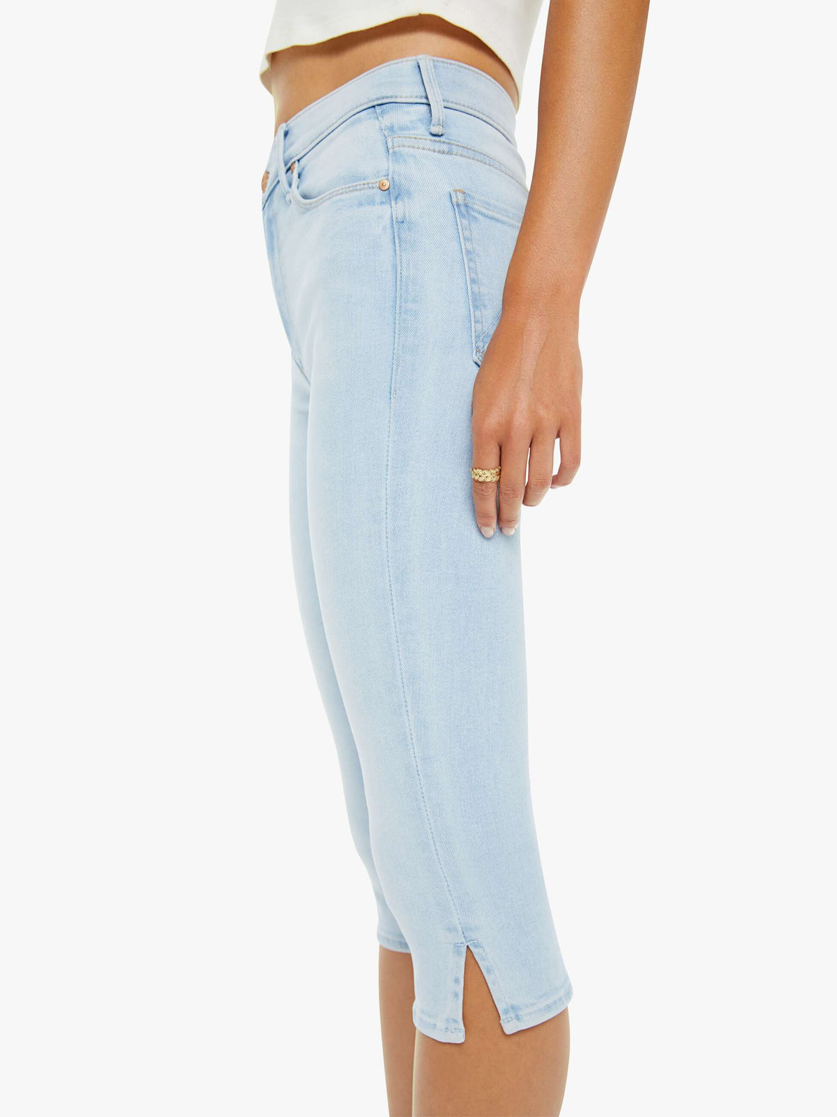 Mother Denim The Quick Dip Roseboom Ballerina And Almond Cream
