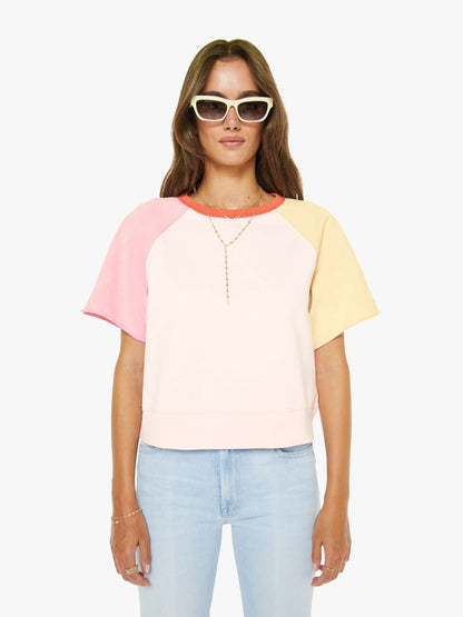 Mother Denim The Quick Dip Roseboom Ballerina And Almond Cream