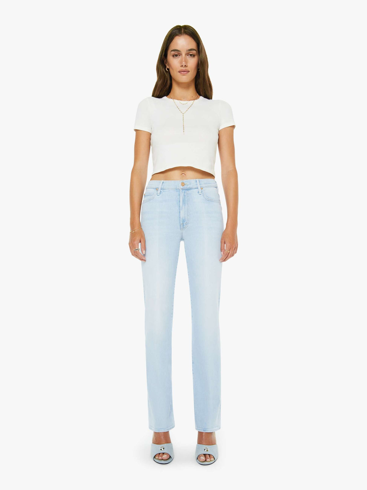 Mother Denim The Quick Dip Roseboom Ballerina And Almond Cream