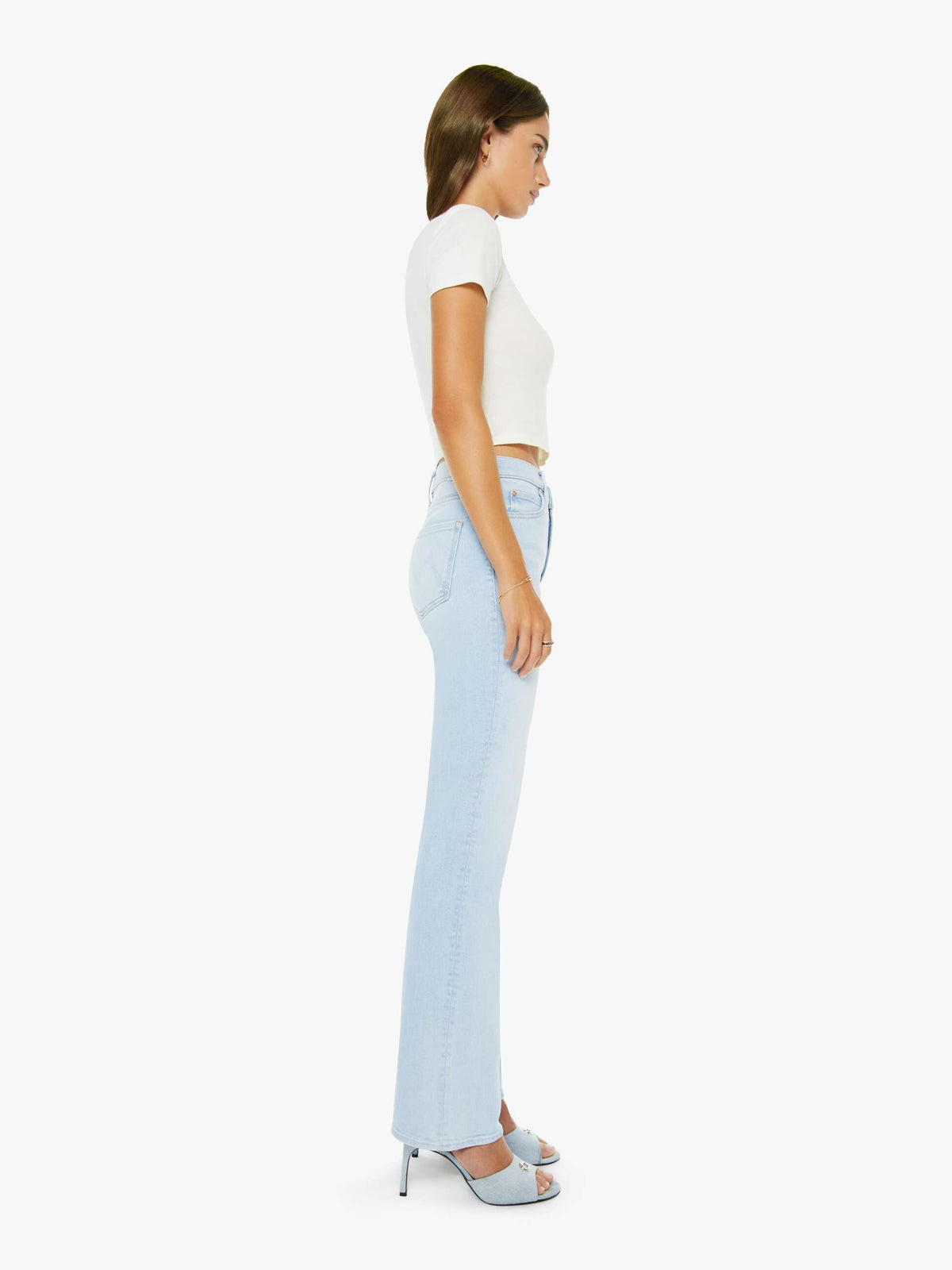 Mother Denim The Quick Dip Roseboom Ballerina And Almond Cream