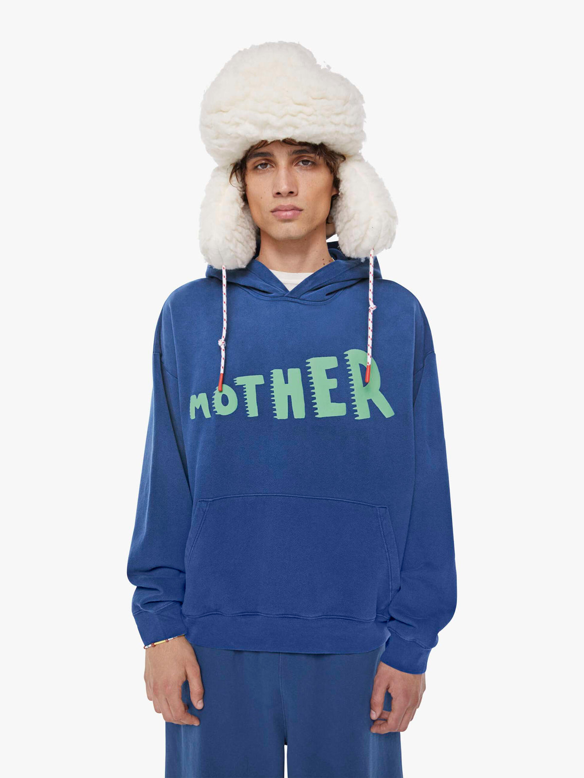 Mother Denim The Oversized Hoodie Blue (Dark)