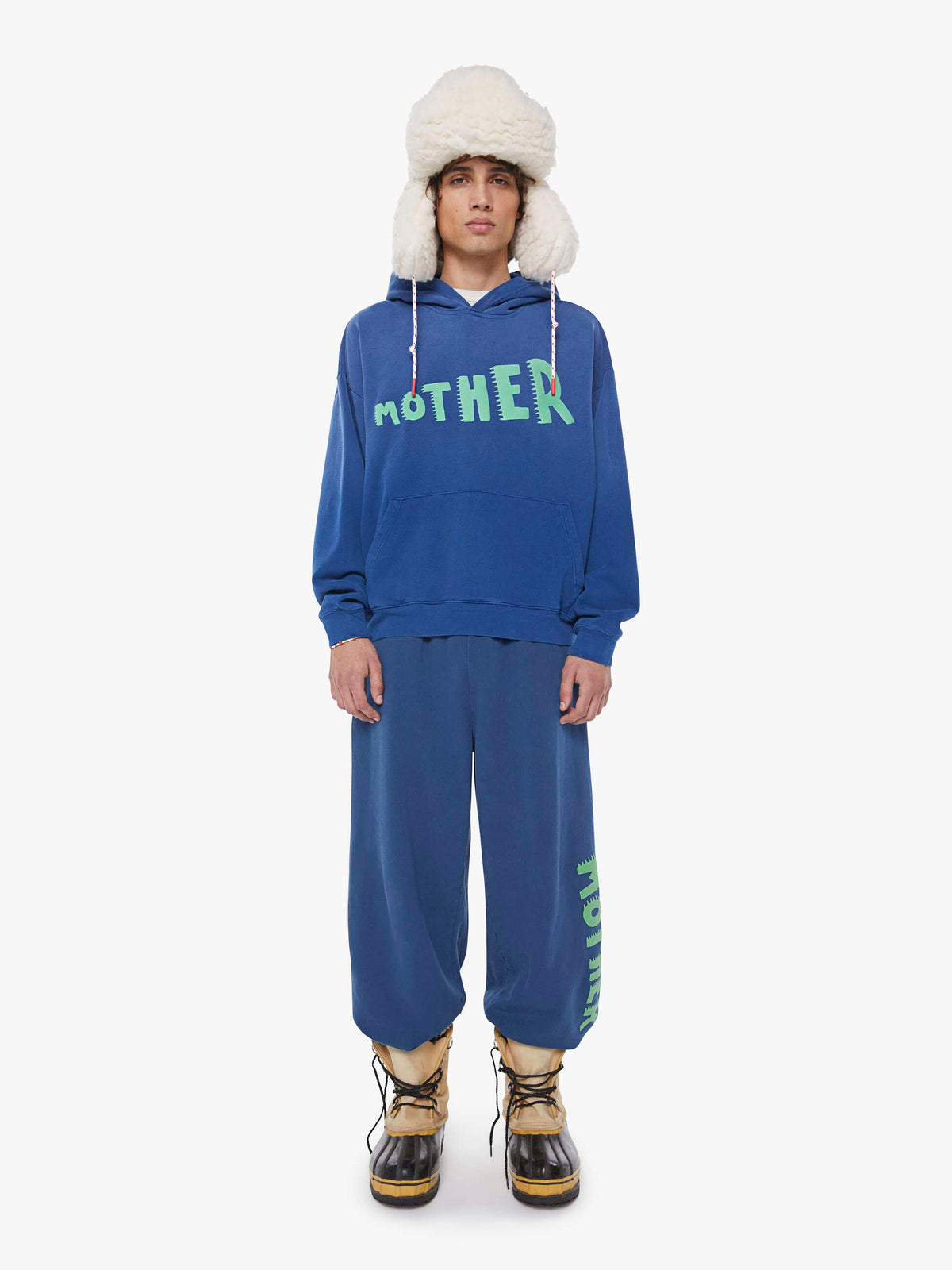 Mother Denim The Oversized Hoodie Blue (Dark)